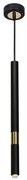 Lampa wisząca, pojedyncza, czarna, złota, tuba MONZA BLACK/GOLD 1xG9 8W
