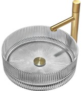 Mexen Eiva szklana umywalka nablatowa 39 x 39 cm, szara - 24163966