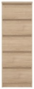 Komoda w dekorze dębu w naturalnym kolorze 40x111x50 cm Naia – Tvilum