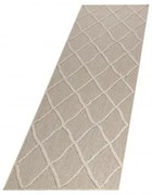 Dywan zewnętrzny sznurkowy Patara Romby beżowy 80 cm x 250 cm