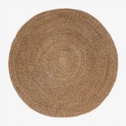 Dywan Okrągły Ø145 Cm Z Naturalnego Juty Drak Yute - Sklum