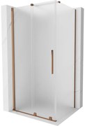 Mexen Velar kabina prysznicowa rozsuwana 140 x 100 cm, szron, różowe złoto - 871-140-100-31-60