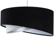 Czarna welurowa lampa wisząca do salonu R0-G11