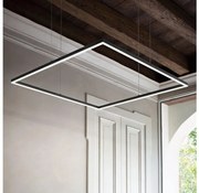 Ideal Lux - Żyrandol LED na lince ORACLE SLIM LED/33W/230V 3000K 50x50 cm czarny