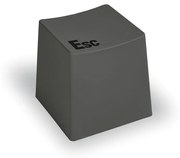 Taboret plastikowy BUTTON, szary