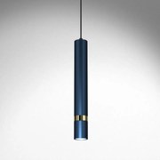 Lampa wisząca JOKER NAVY BLUE/GOLD 1xGU10, pojedyncza, tuba, granatowa