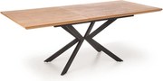 Stół rozkładany LEGARTO 160(200)x90 dąb/czarny