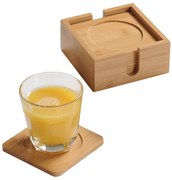 Bambusowe podstawki pod kubki, 6 sztuk, Kesper
