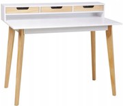 Skandynawskie biurko z nadstawką z szufladkami B6-Z86