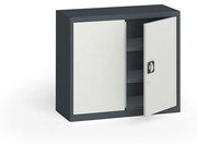 Szafa metalowa, 800 x 950 x 400 mm, 2 półki, ciemnoszary / szary