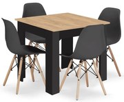 Kwadratowy komplet stół z krzesłami D1-D07