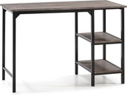 Biurko Kolumnowe Colón Noir, Stół na PC, 2 Półki, Styl Przemysłowy, Długość 110 cm.