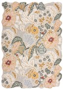Jasnoróżowy wełniany dywan tkany ręcznie 120x170 cm Daphne Shaped Floral – Flair Rugs