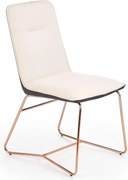 Krzesło tapicerowane K390 kremowe/ciemno szare HALMAR