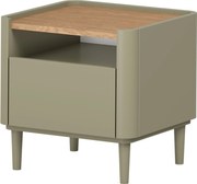 Szafka nocna Elivo 50 cm z szufladą na nóżkach - eukaliptus / dąb baltic dune