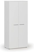 Szafa ubraniowa z wysuwem PRIMO WHITE, 800 x 420 x 1781 mm, biały