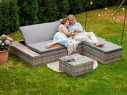 Wielofunkcyjne łóżko z technorattanu DIABOLICO