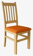 Krzesło do jadalni SIMON dąb/pomarańczowe