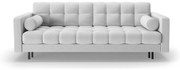 Jasnoszara rozkładana sofa ze schowkiem 222 cm Bali – Cosmopolitan Design