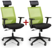 Krzesło biurowe WOLF 1+1 GRATIS, zielony