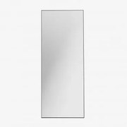 Lustro Stojące Aluminiowe (80x200 Cm) Zastron Czarna - Sklum