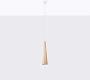 Lampy wiszące skandynawski Ravo, drewno - 1 źródło światła 4000K - L.8 x H.120 cm - naturalne drewno