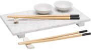 Zestaw do serwowania sushi ORIA dla 2 osób, 9 elementów, taca z marmuru