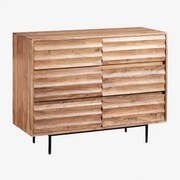 Komoda 110x40 Cm Z Drewna Akacjowego Petter Akacja Brąz - Sklum