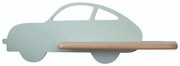 LED dziecięca lampa ścienna z półką CAR LED/5W/230V zielona/drewno