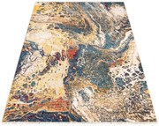 Prostokątny beżowy dywan w nowoczesny wzór W1-W58