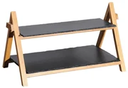 Kesper 38118 etażerka z łupka 2 poziomy, 45 x 27 x 24 cm