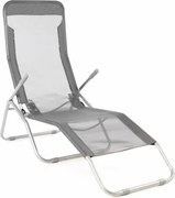 Regulowany leżak ogrodowy - szare