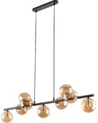 Żyrandol na lince ESTERA 9xG9/6W/230V brązowy/dymny beżowy