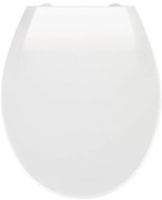 Biała deska sedesowa wolnoopadająca Wenko Kos, 44x37,5 cm