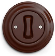 Kliklap - Retro jednobiegunowy wyłącznik z ramką nr 1 brązowy