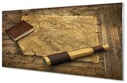 Szklany Panel Stara mapa zeszyt