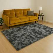 Pluszowy dywan – ciemnoszary, miękki i nowoczesny do każdego pomieszczenia