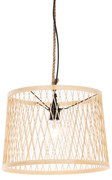 Rustykalna lampa wisząca zewnętrzna z rattanu 40 cm - Calamus