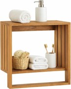 Drewniany wieszak ścienny do łazienki z półką K4-A30