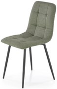 Nowoczesne pikowane krzesło oliwkowe W3-M37