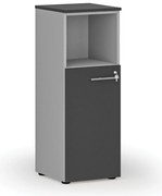 Szafa biurowa kombinowana PRIMO GRAY, 400 x 420 x 1087 mm, szary/grafit