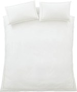 Biało-beżowa pościel jednoosobowa z perkalu bawełnianego 135x200 cm Contrast Trim – Bianca