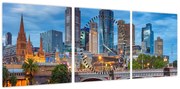 Obraz miasta Melbourne (z zegarem) (90x30 cm)