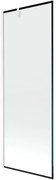 Mexen Next parawan nawannowy 1-skrzydłowy 70 x 150 cm, czarna ramka, biały - 895-070-000-00-70-20