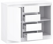 Komoda 2d 4s do sypialni garderoby salonu biały