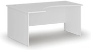 Ergonomiczne biurko PRIMO WHITE, 160x120 cm, lewe, białe