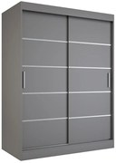 Antracytowa szafa przesuwna 150 cm A9-L18