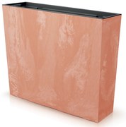 Donica ogrodowa z wkładem Urbi Beton Effect 77 x 23,5 x 68,5 cm terakota PROSPERPLAST