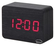 Zegar budzik drewniany led elektroniczny cyfrowy stojący - termometr + data