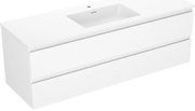 Mexen Orio szafka łazienkowa 140 cm z umywalką Otis, 2 szuflady, biała mat - 91A10-14047-2-BFF01-W18M01
